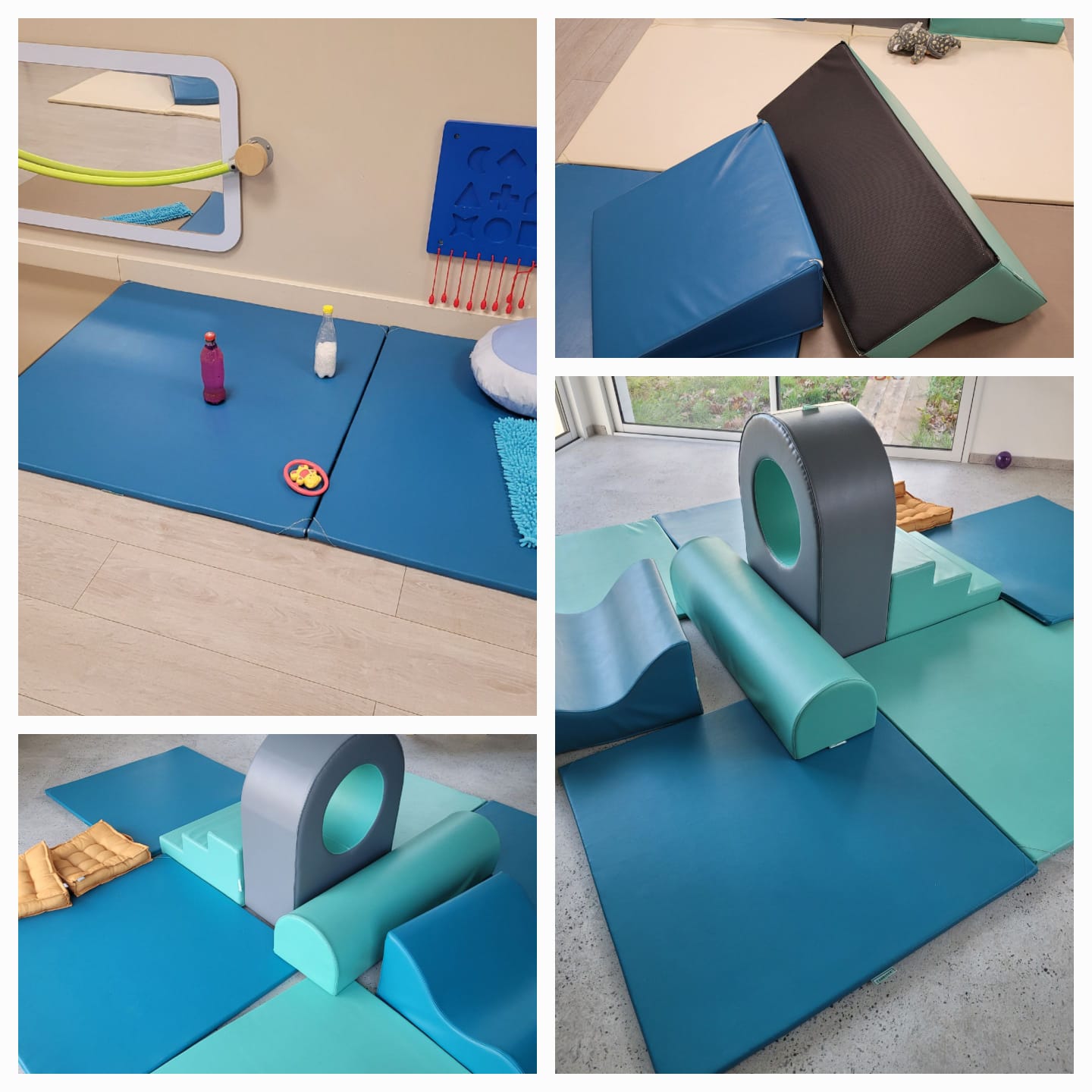Amenagement de l'espace parcours et tapis bébé